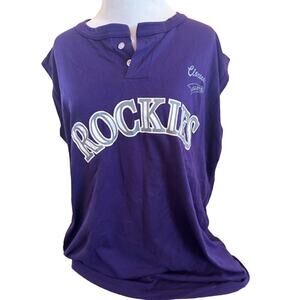Vintage Rockies Clarence Girls Softball T-Shirt*Henley Muscle Shirt*SZ XL